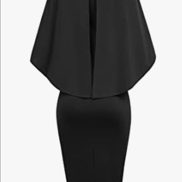 Grace Karin small black batwing fitted dress nwt - Picture 2 of 7